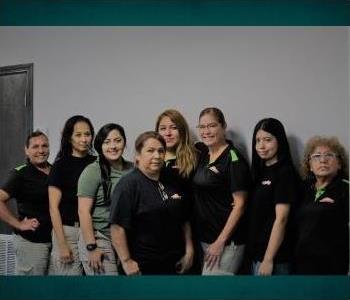 group picture of servpro women 